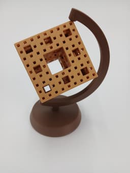 Cube Holder: Kinetic Desk Sculpture 3d model