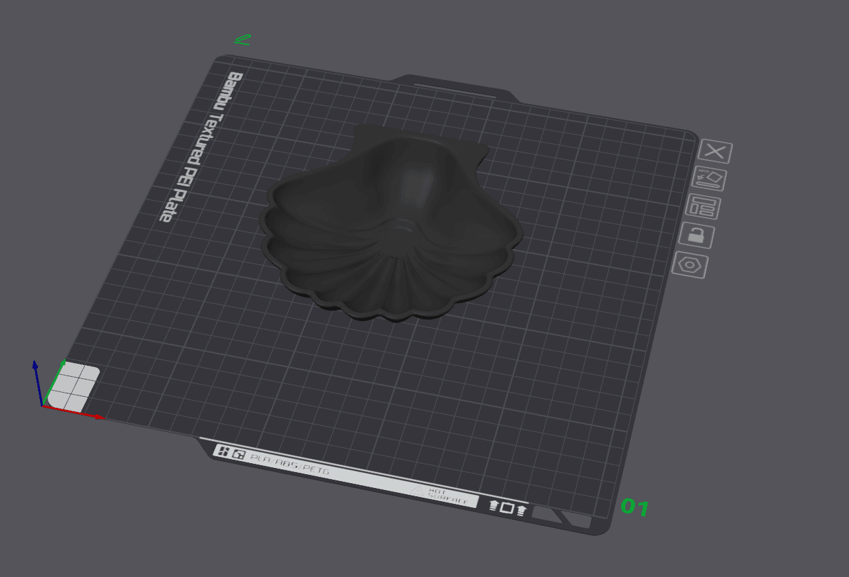 mermaid shell ring dish.3mf 3d model