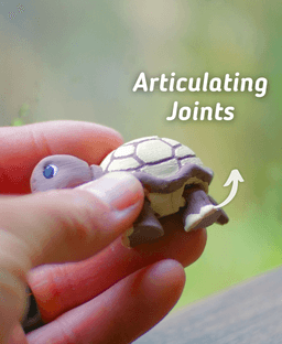 Timid Tortoise - Articulated Fidget Tortoise - Ludo Animal 3d model