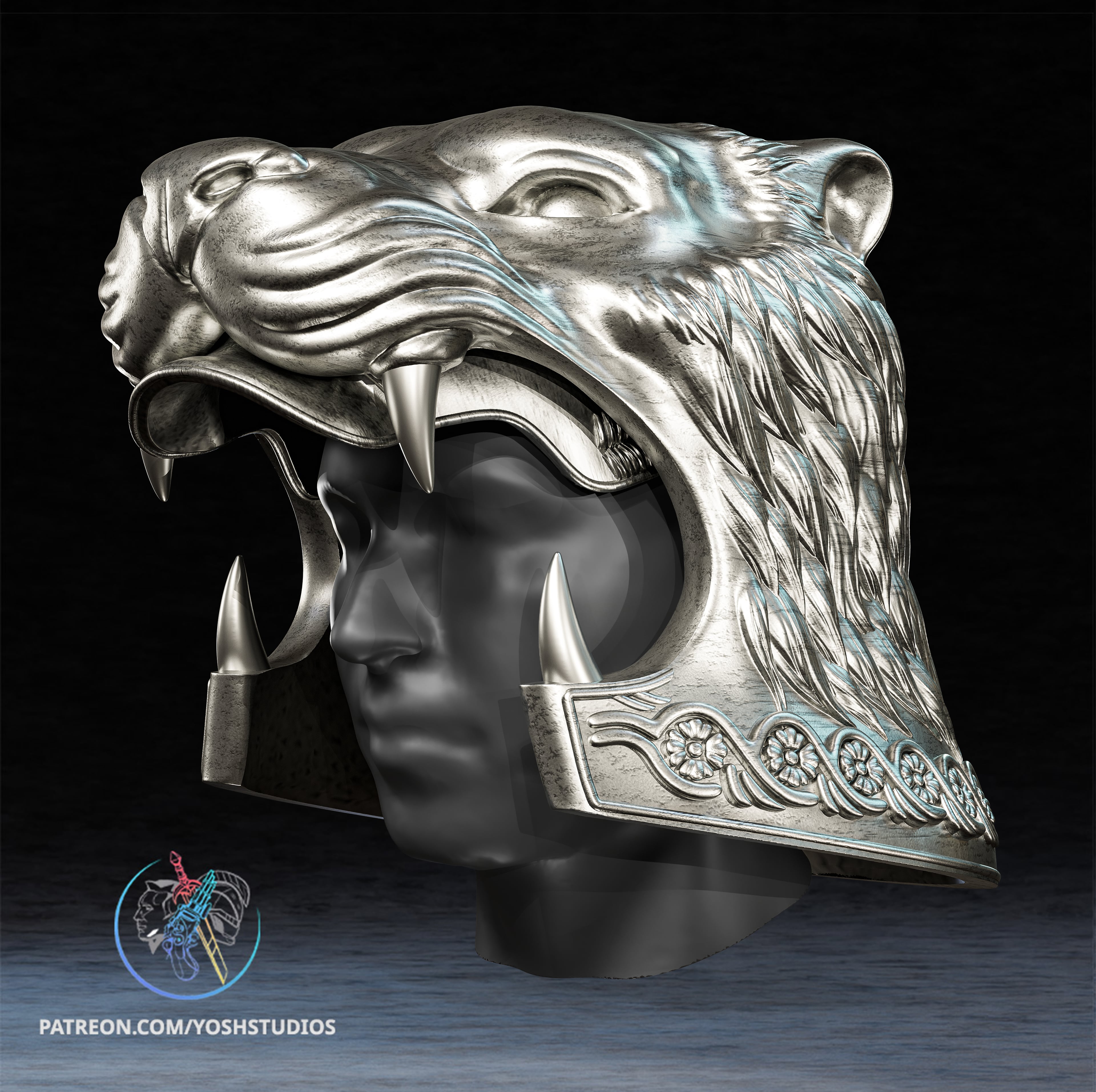 Tigris of Gaul Mask 3D Printer STL File 3d model