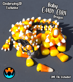 Baby Candy Corn Dragon 3d model
