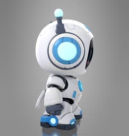 Cute Futuristic Robot Character 3d model