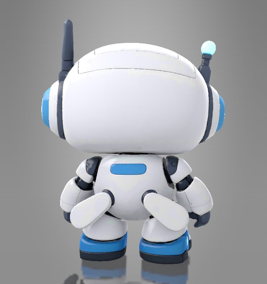 Cute Futuristic Robot Character 3d model
