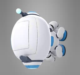 Cute Futuristic Robot Character 3d model
