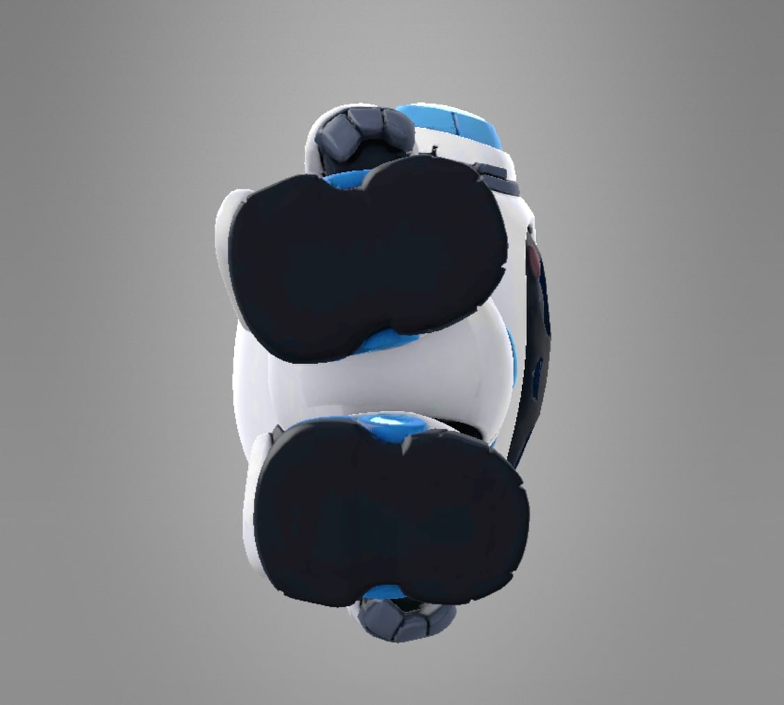 Cute Futuristic Robot Character 3d model