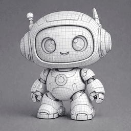 Cute Futuristic Robot Character 3d model
