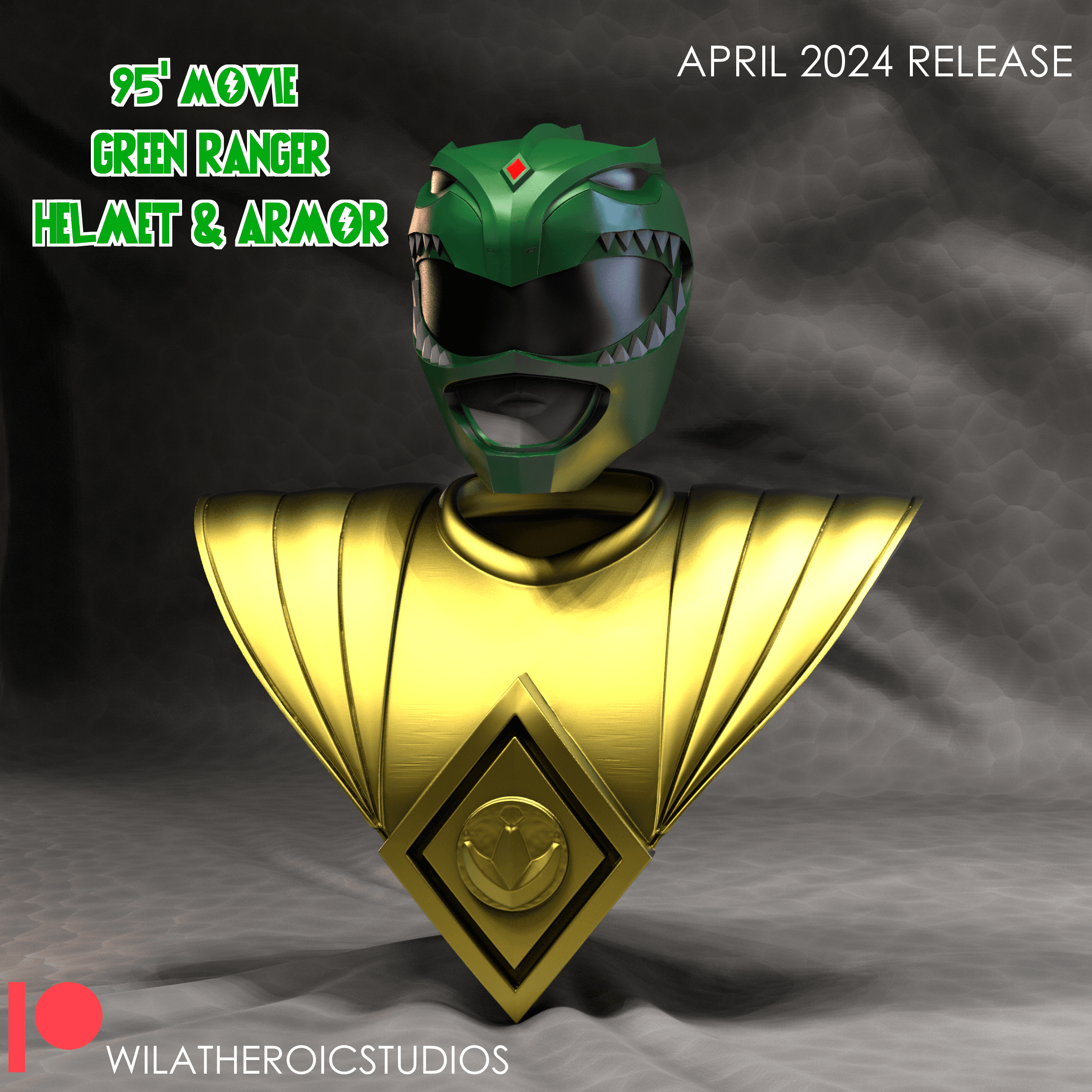 95 Movie Green Ranger Armor 3d model