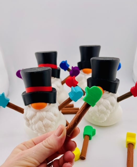 Snowman Gnome Set 3d model