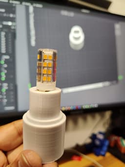 G9 Socket adapter for E27 base lamp 3d model