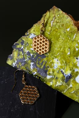 Flower of life squared Earrings 3d model