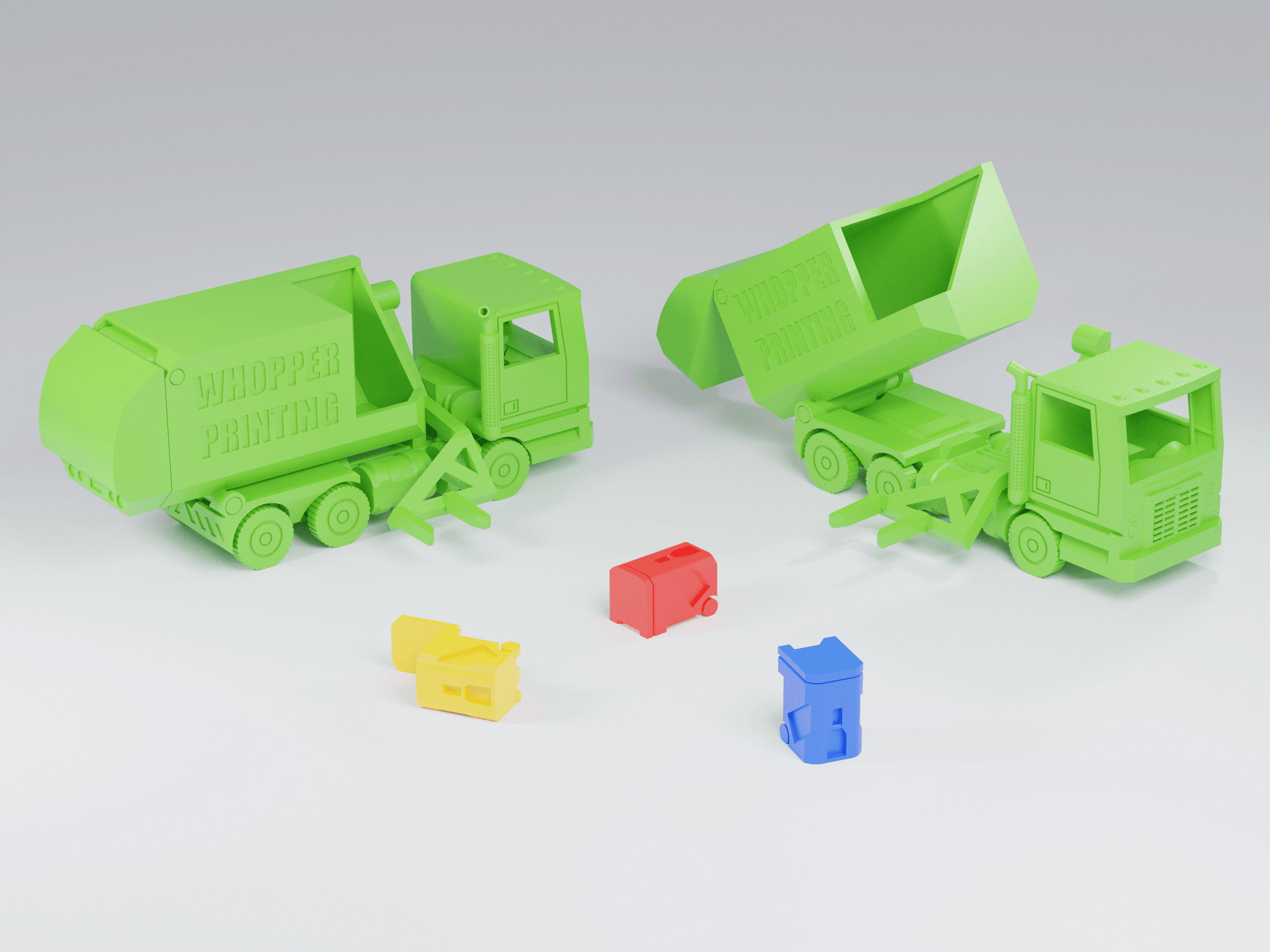 Print-In-Place Garbage Truck 3d model