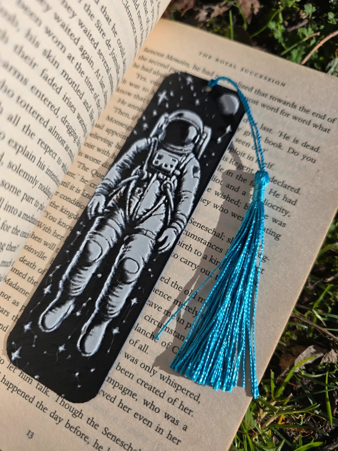 Astronaut 3D Printed Bookmark β HueForge Multi-Color Design 3d model