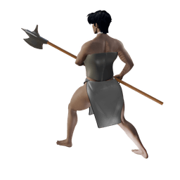 Battle Maiden with Halberd 3d model