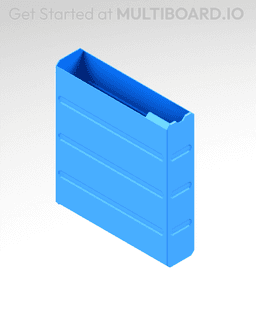 1x4x3.5 LU - Labelled - MultiBin Simple Drawer 3d model