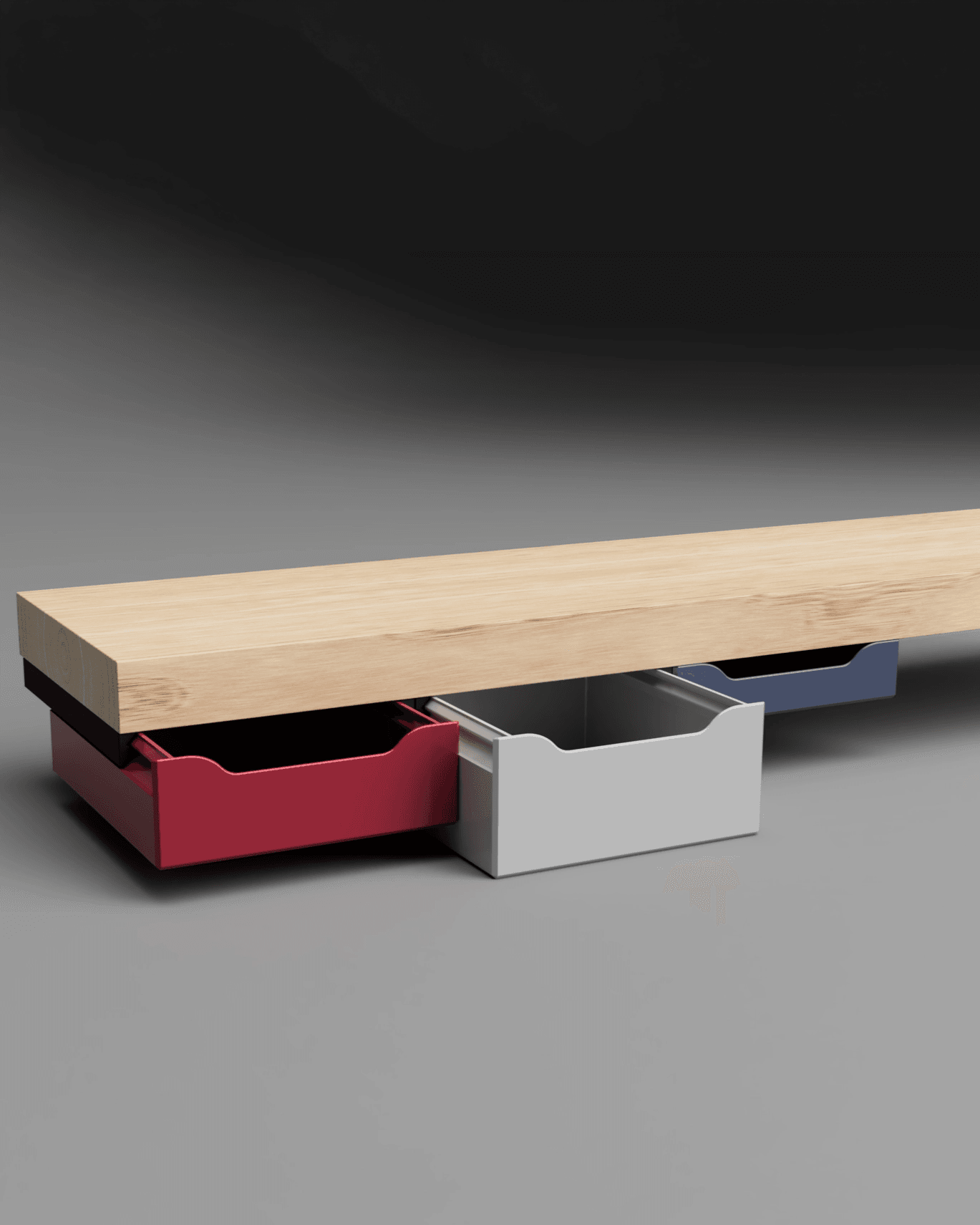 Under-Desk Drawer – Multiple Sizes and Variants 3d model