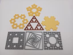 Fractal Coasters - 7 Unique Designs 3d model