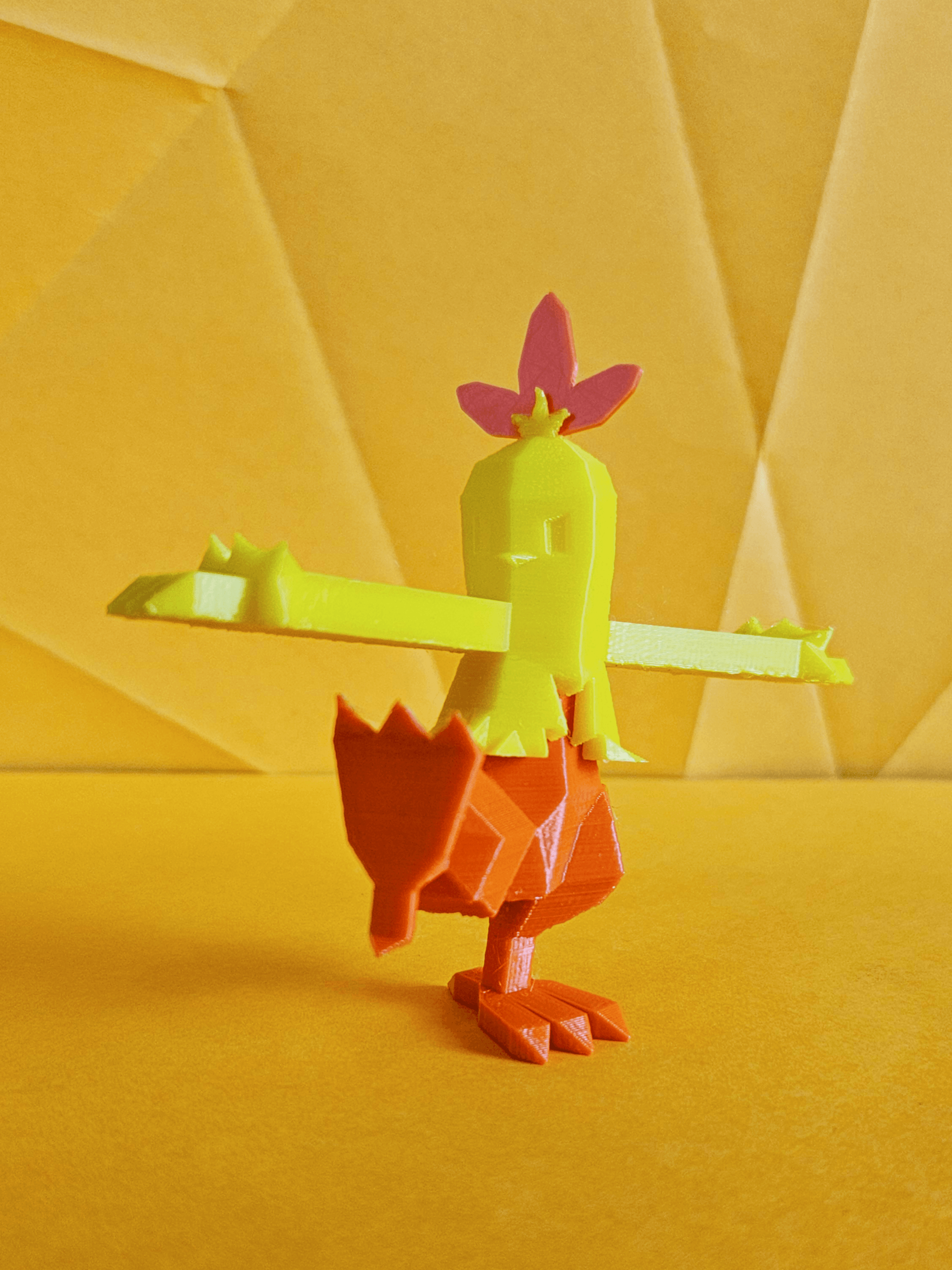 Combusken Low Poly Pokemon 3d model