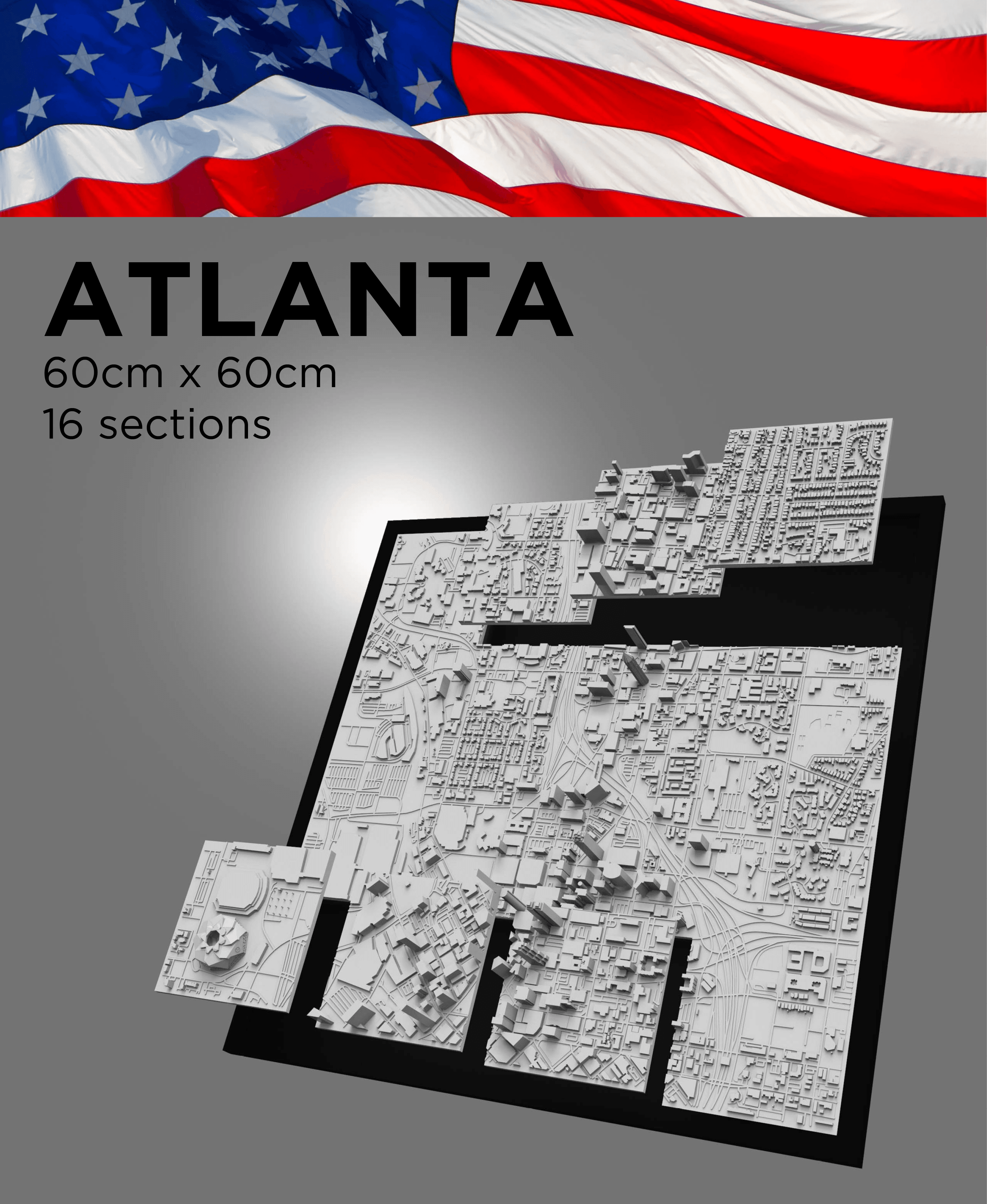 ATLANTA, Skyline 3D map 3d model
