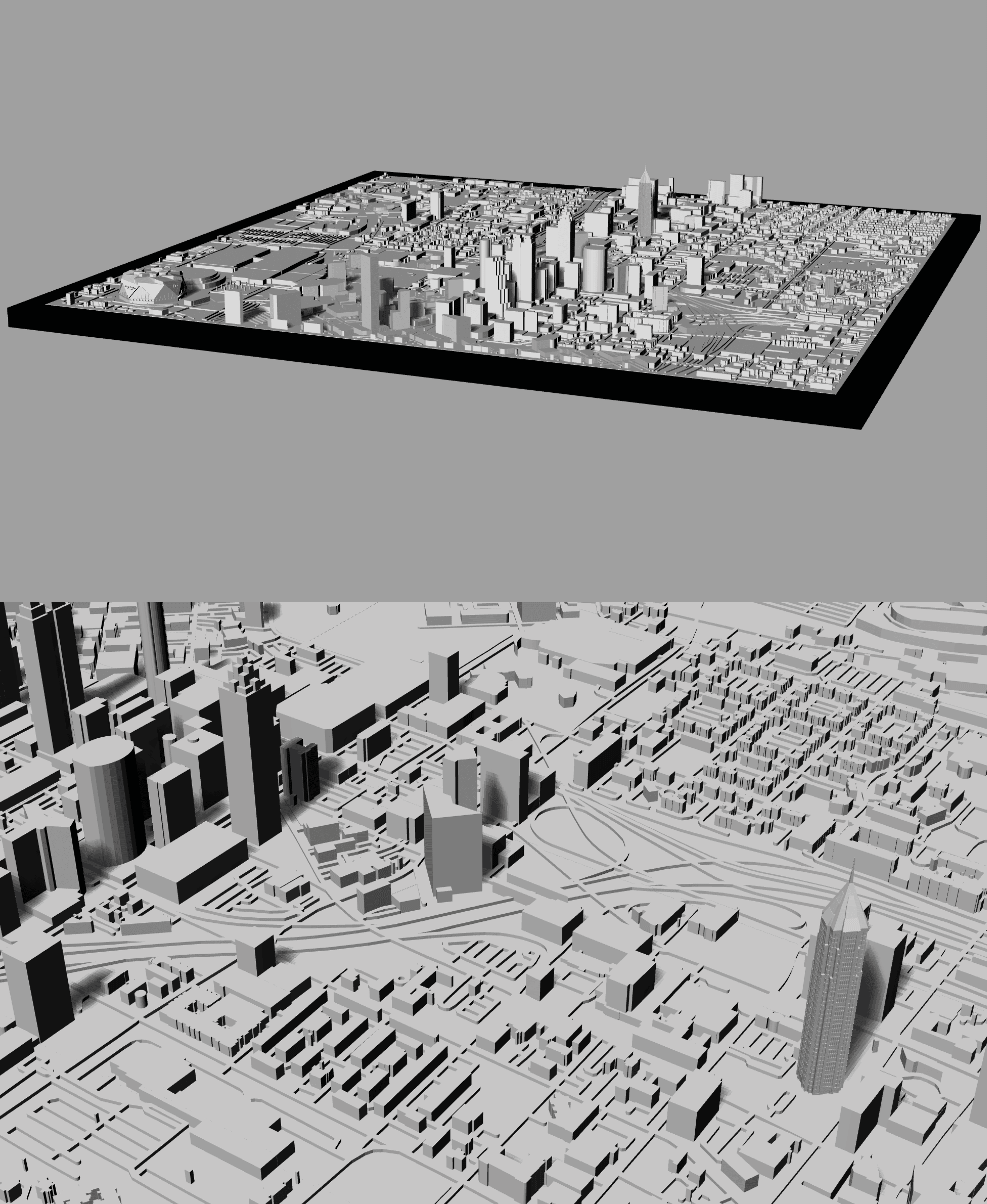 ATLANTA, Skyline 3D map 3d model