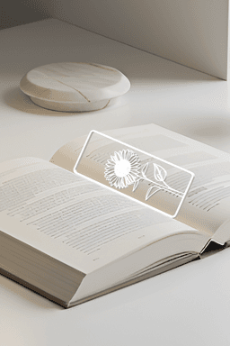 Sunflower Bookmark, Creativity Bookmark, Gift Idea 3d model