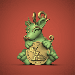 Goldee The Baby Dragon 3d model