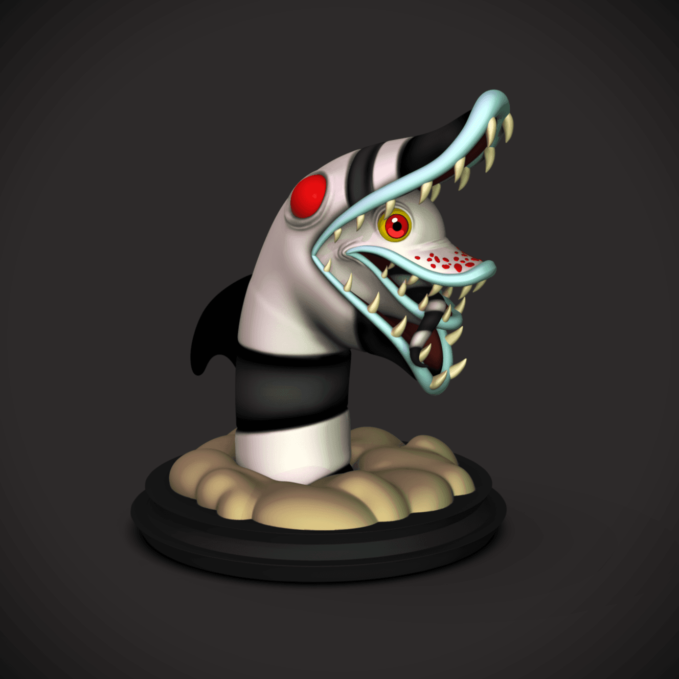 Sandworm Bust (Beetlejuice) -Little Big Head Series 3d model