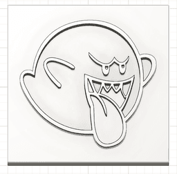 Plaque tête de Boo 3d model