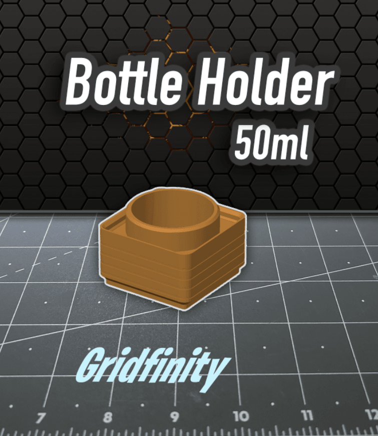 Gridfinity 50/60ml Bottle Holder 3d model