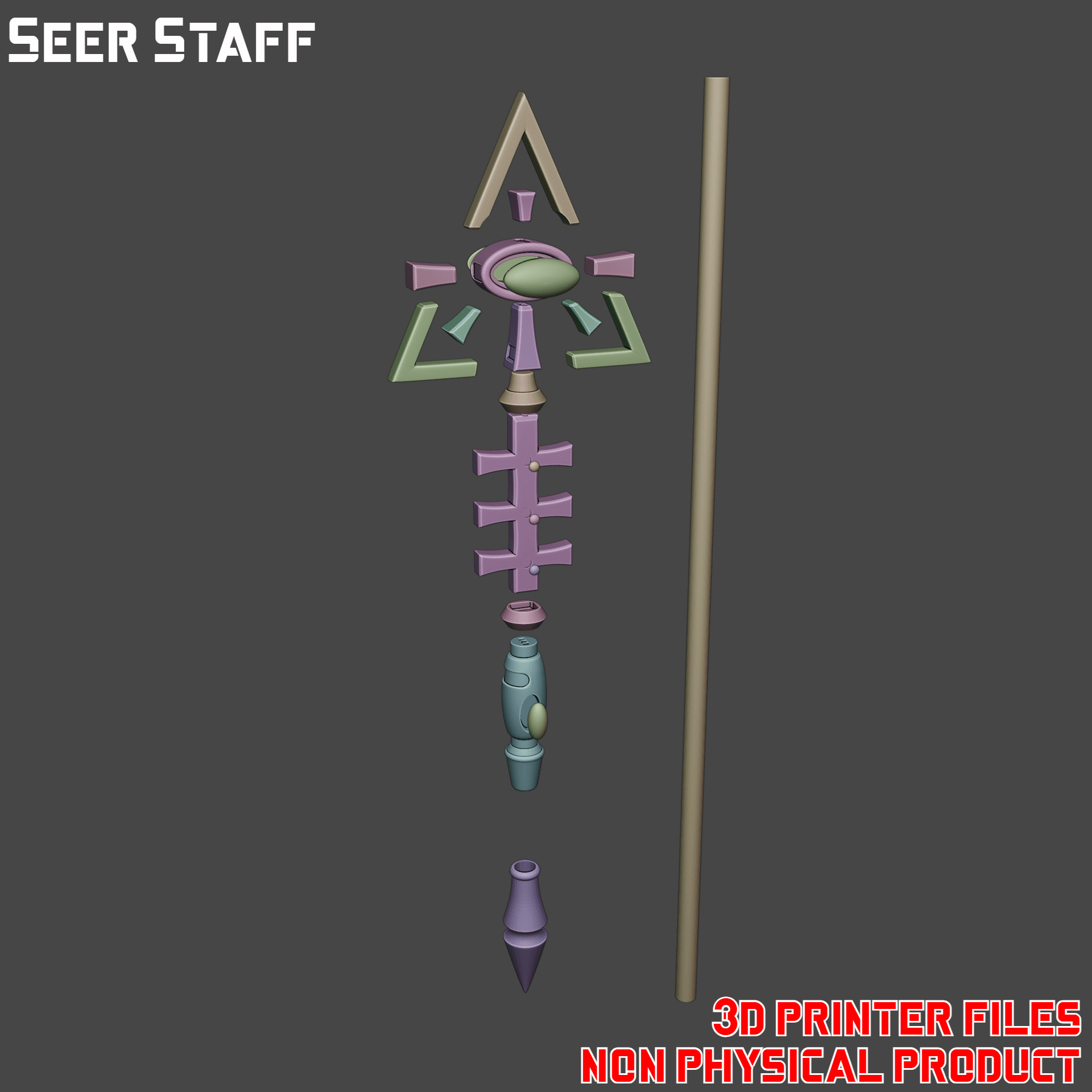 Seer Staff 3d model
