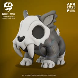 Boney Sabertooth Tiger 3D Printer STL file 3d model