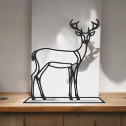Deer Line Art - Desktop Line Art 3d model