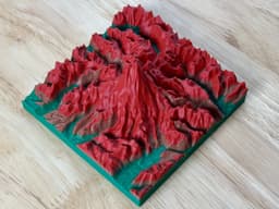 Mount Rainier 3D Terrain Map 3d model