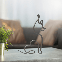 Dog Line Art, Modern, Minimalist 3d model