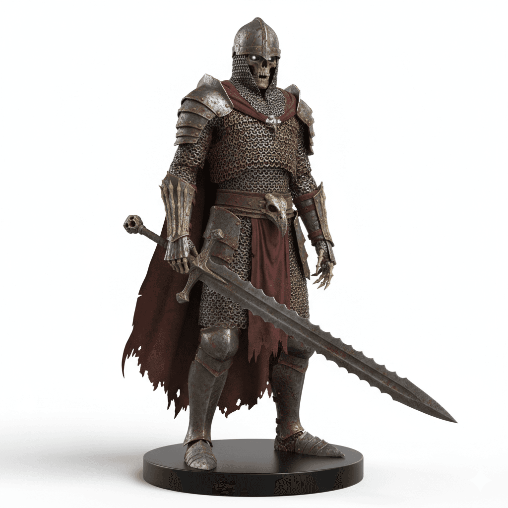 Chainmail Revenant Undead Knight Warrior 3d model