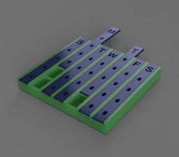 Monthly Pill Organiser 3d model