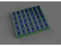 Monthly Pill Organiser 3d model