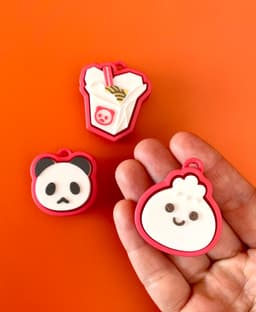 Panda Friends Clicker Keychain Fidget Toy Bundle 3d model