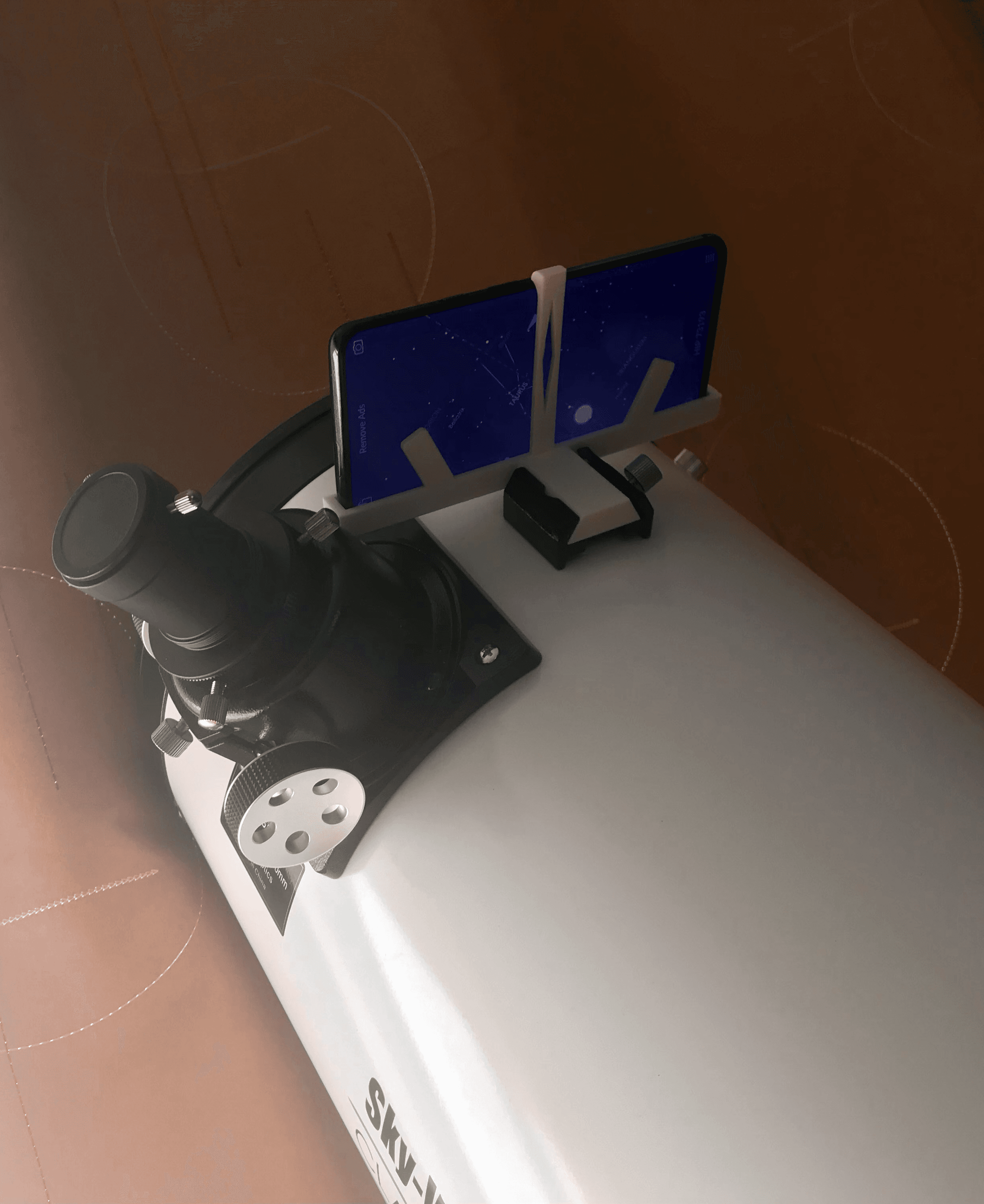 Dovetail Phone Mount for telescopes with finder 3d model