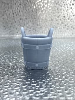medieval wooden bucket 3d model
