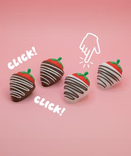 Valentines Chocolate Covered Strawberry Fidget Clicker 3d model