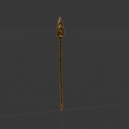 Fantasy Magic Staff v2 3d model