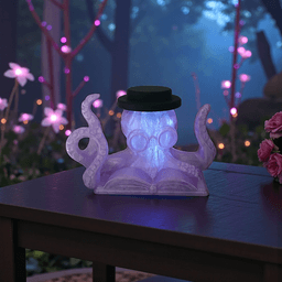 Curious Octopus Book Lamp 3d model
