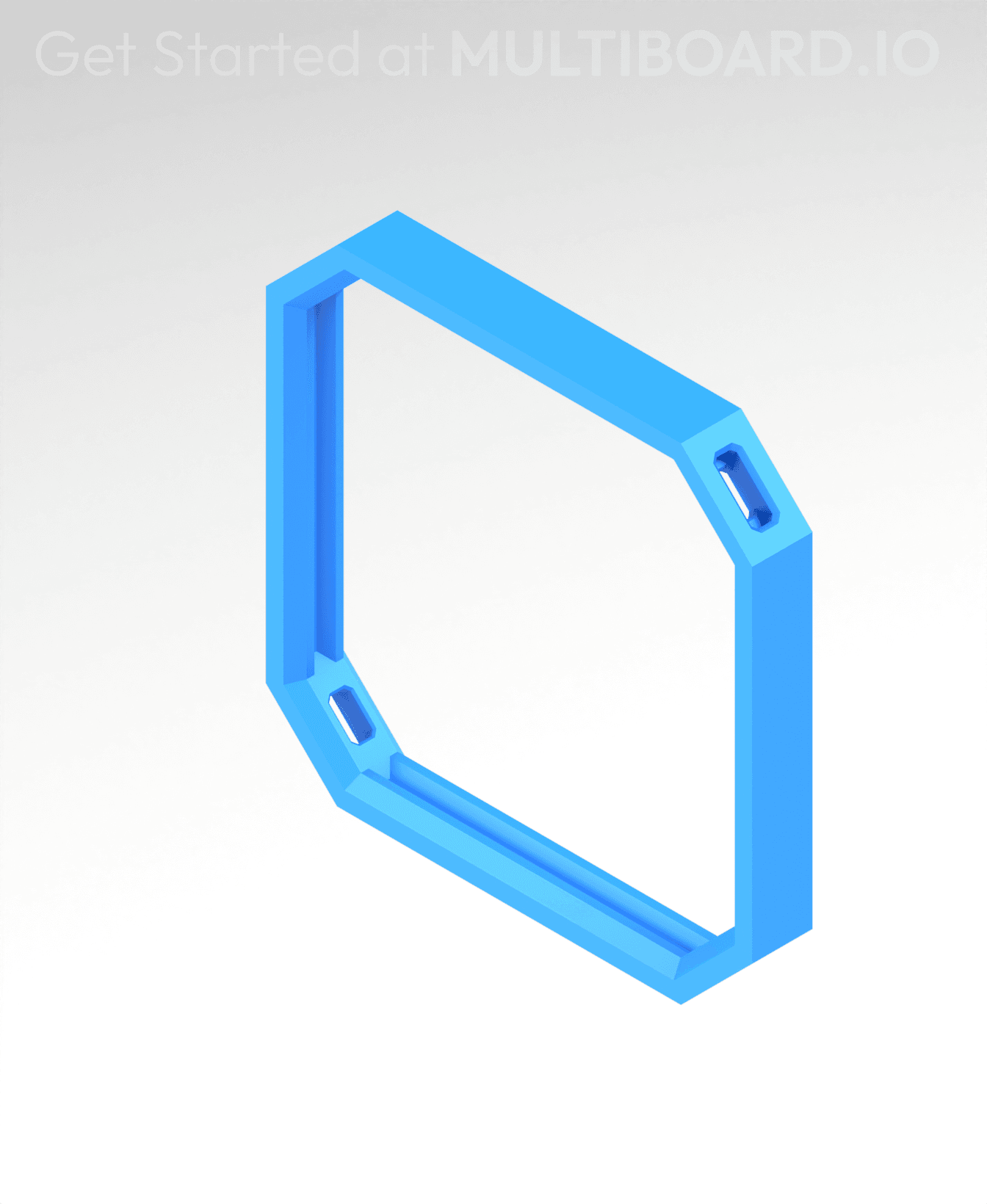 2x2 MU (1x1 LU) - MultiBoard Square Plate 3d model