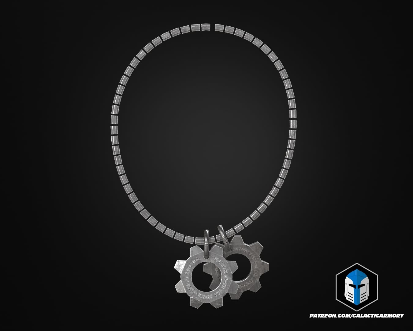 GoW - Customizable COG Tags - 3D Print Files 3d model