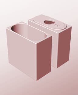 CX68-150-P Pierced container modular stackable module bin box 3d model