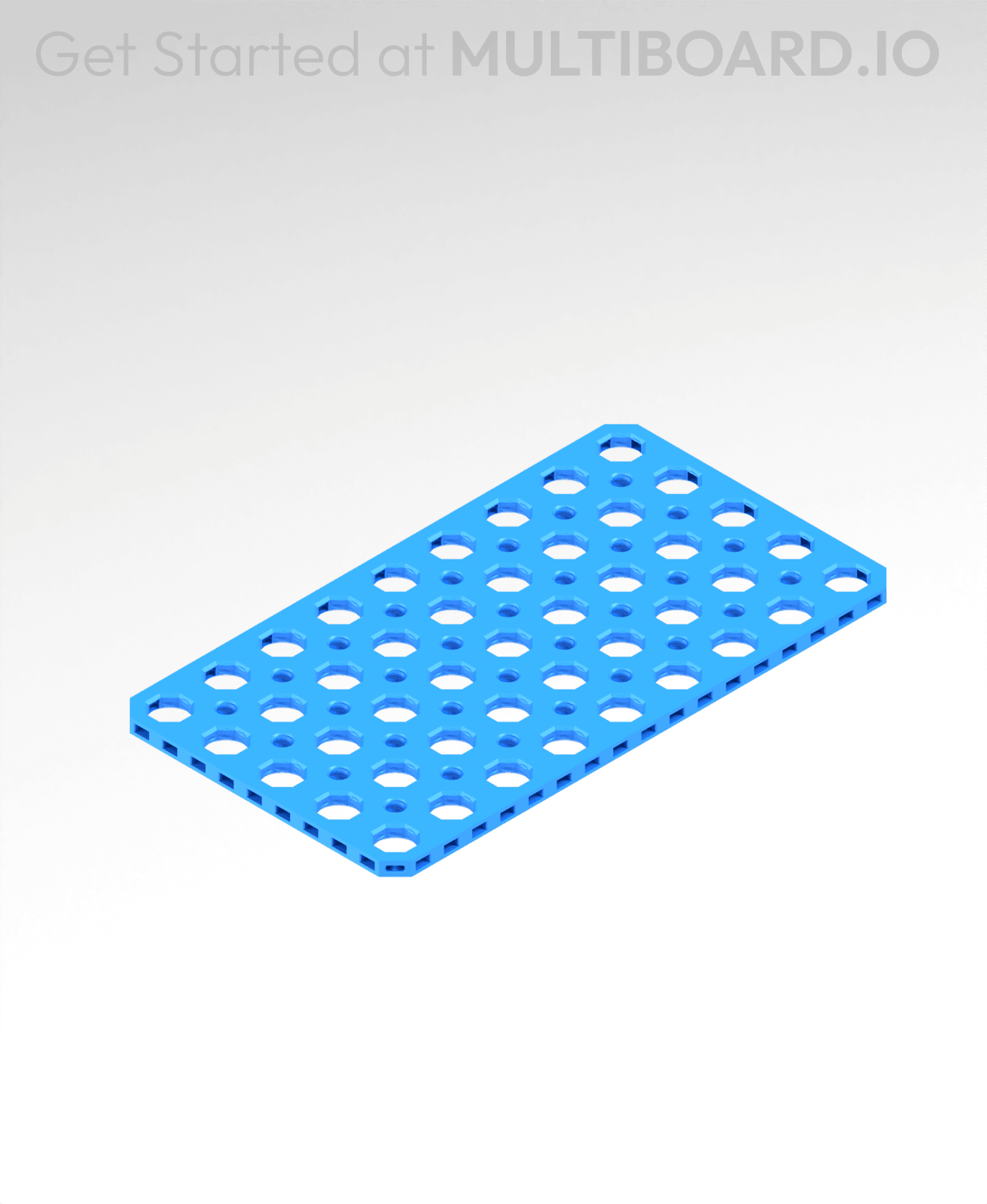 9x5 MU - Mid Hole, Small Thread MU - MultiBoard Plate 3d model