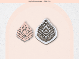Polymer Clay Cutter STL File, Unique Shape 24, Digital STL File, Clay Tools, 5 Sizes Clay Cutters 3d model