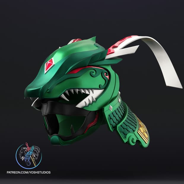Sengoku Green Helmet 3D Printer STL File 3d model