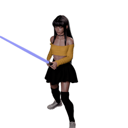 Petite Sci-Fi Sword Wielder V2 3d model