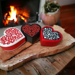 Decorative Heart Box with Lid 3d model